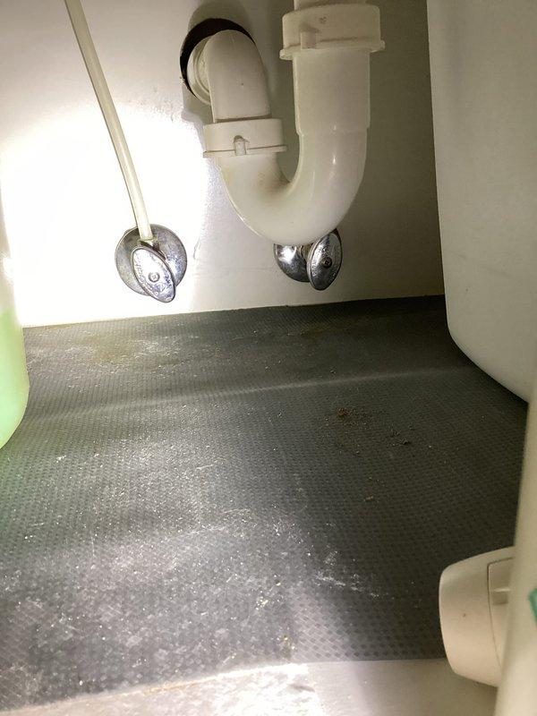Completed scheduled plumbing preventive service assessment, inspecting all accessible plumbing fixtures and connections. Performed thorough visual inspection of under-sink plumbing in bathroom, verifying proper P-trap configuration, secure pipe connections, and absence of leaks or moisture damage. All plumbing components found to be in good working order with no immediate concerns identified.
