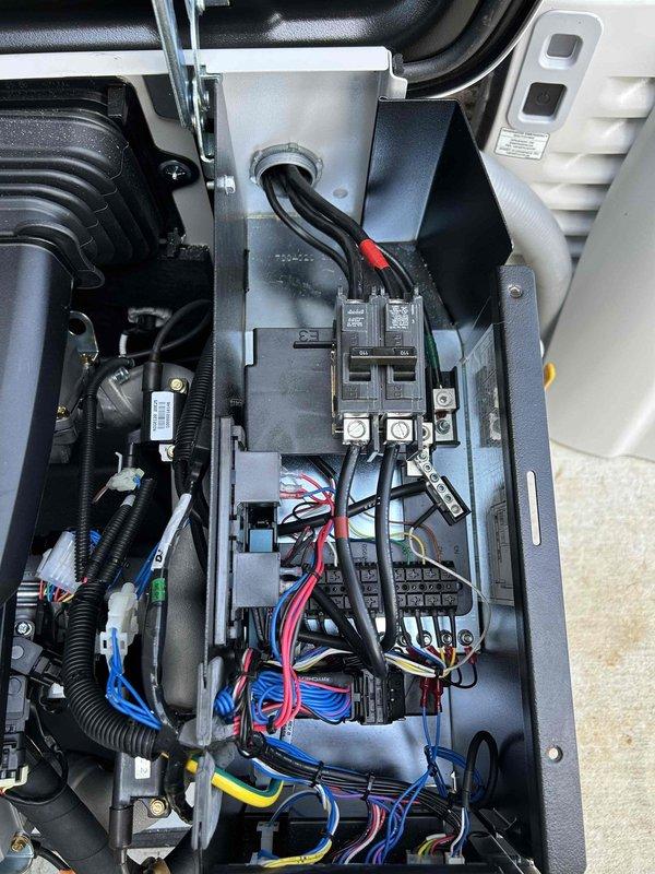 Completed new installation commissioning and full system verification for 26KW Generac next-generation standby generator. Performed comprehensive testing of all electrical connections, verified proper operation of transfer switch assembly with circuit breakers and contactors, confirmed correct installation of exterior service disconnect panel and metering equipment, and validated proper conduit routing and cable management throughout the installation. Inspected internal generator control components including wiring harnesses, circuit protection devices, and digital control unit to ensure compliance with manufacturer specifications. Registered unit and completed commissioning procedures, confirming system readiness for automatic operation during power outages.