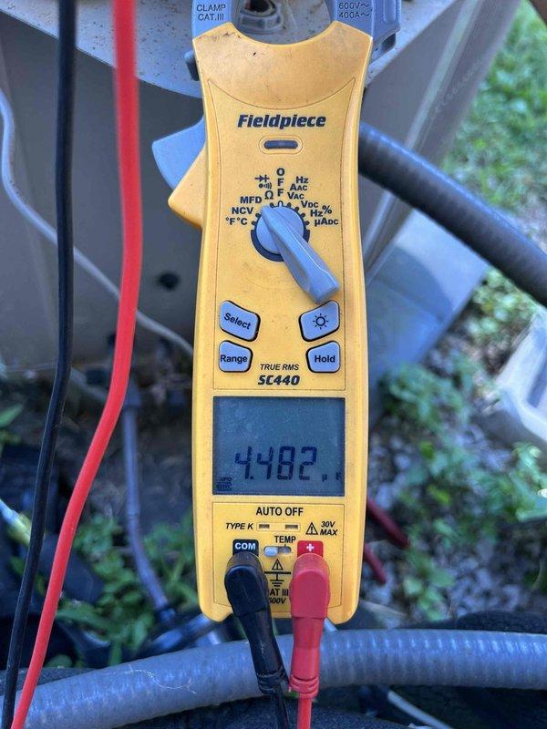 Performed comprehensive HVAC maintenance on dual heat pump system with air handlers located in attic and garage. Conducted electrical diagnostics using clamp meter to verify proper amperage draw and voltage levels at outdoor unit electrical panel, inspected capacitor and control wiring connections. Replaced air filters including 14x20x1 and 14x14x1 sizes, completed standard tune-up procedures on both systems to ensure optimal performance and efficiency.