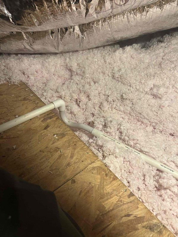 Responded to no cooling call where unit made strange noise before shutting down completely with blank thermostat. Upon arrival, located air handler in bathroom area and accessed attic-mounted equipment. Performed diagnostic inspection of electrical system and discovered complete system failure due to age and deterioration of components. Documented existing conditions including degraded insulation, exposed wiring concerns, and overall equipment deterioration consistent with system age exceeding ten years. Advised customer of findings and provided recommendations for system replacement due to extensive wear and safety concerns with current installation.