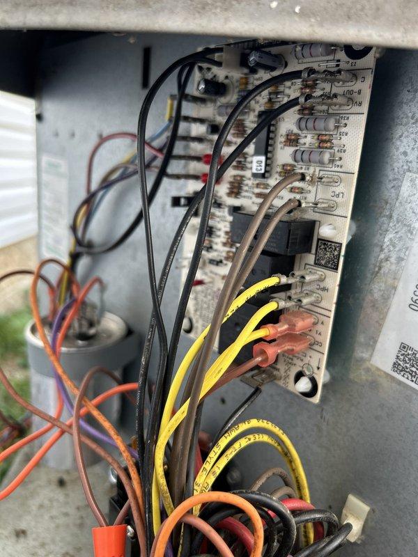 Replaced defective defrost control board and contactor on heat pump system under parts warranty. Performed nitrogen leak test on outdoor unit due to previous leak history on outdoor pressure switch that was replaced in 2023. Parts were picked up from Ferguson supply house, installed, and system was tested for proper operation. All electrical connections were secured and verified for safety and functionality.