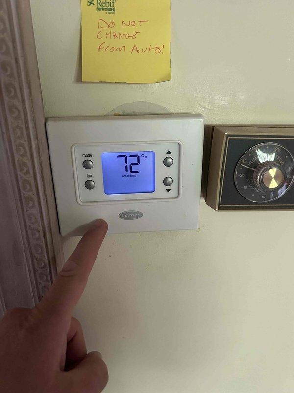 Completed spring maintenance tune-up on dual HVAC system including two air conditioning units and two gas furnaces as part of club membership care plan. Verified thermostat operation and settings, inspected motor run capacitor and electrical connections, plugged in dehumidifier per seasonal service protocol, and confirmed all systems operating within normal parameters.