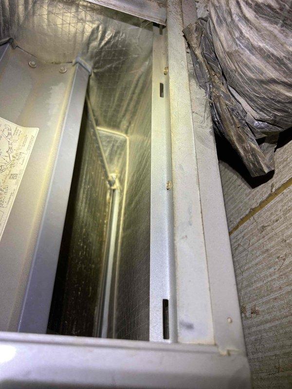 Completed comprehensive care plan tune-up on heat pump and air handler system located in closet. Performed thorough inspection of air handler interior, checking for proper airflow and component condition. Measured electrical amperage draw using clamp meter, confirming system operating at 10 amps within manufacturer specifications. Inspected control board connections, wiring integrity, and capacitor ratings. Noted customer provides their own 16x20x1 filters for ongoing maintenance. System operating properly with no issues found during preventive maintenance visit.