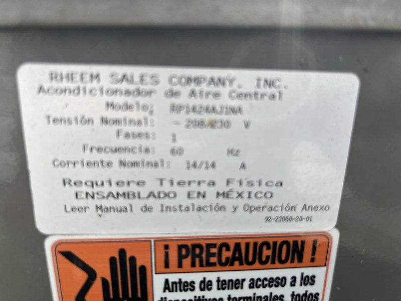 Responded to no cooling complaint on 8-year-old Rheem electric central air conditioning system. Thermostat set at 68°F but indoor temperature reading 75°F. Confirmed adequate airflow from supply vents but air temperature not cooling properly. Performed diagnostic evaluation of outdoor condensing unit and indoor air handler located in utility closet. Inspected condenser fan operation, refrigerant levels, and electrical components on outdoor unit. System required repair to restore proper cooling capacity and bring indoor temperature to setpoint.