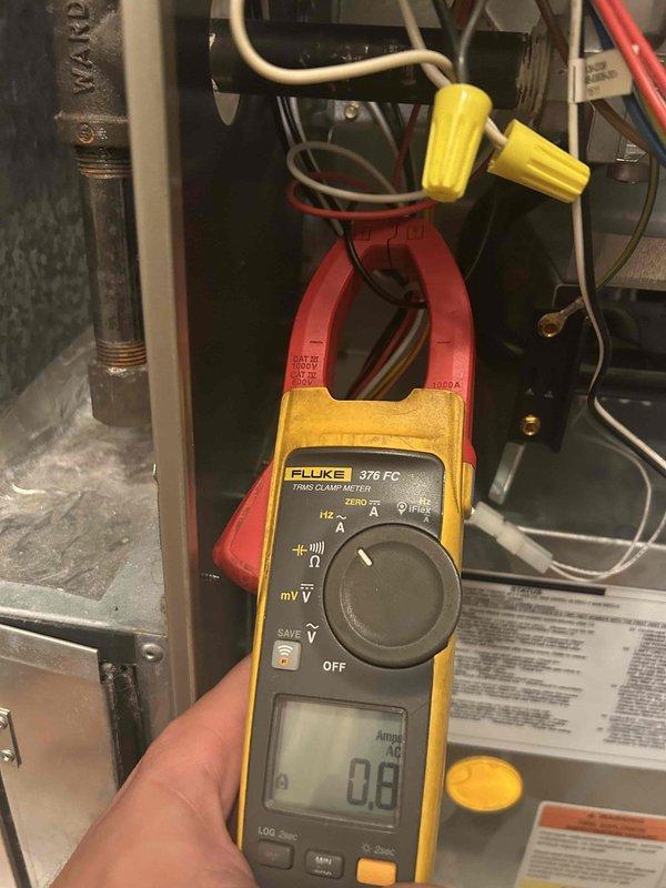 Completed preventative maintenance tune-up on basement Lennox air conditioning system as part of membership benefits. Performed comprehensive system inspection including electrical measurements using clamp meter to verify proper amperage draw and component function. All systems operating within normal parameters with no issues identified.