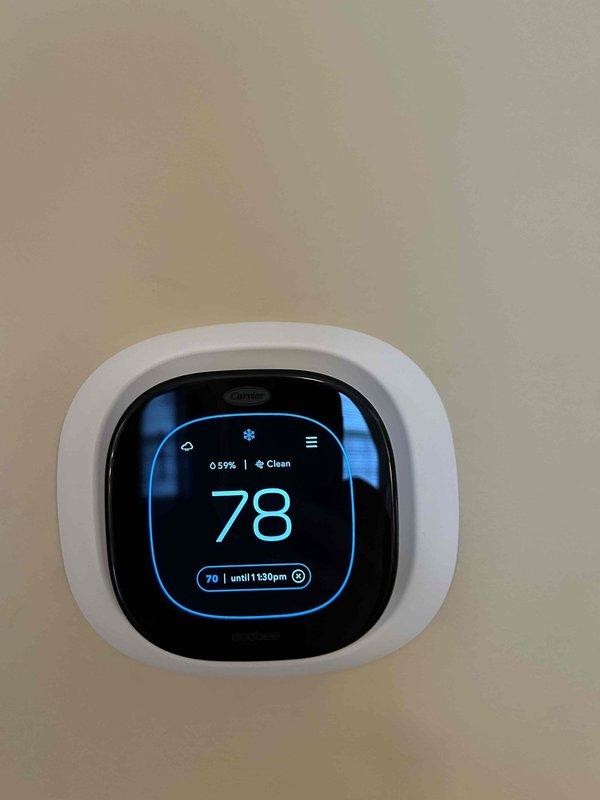 Completed HVAC system installation with replacement of mitigation board and full system testing to verify proper operation. Installed and programmed smart thermostats, configured temperature settings and schedules, and provided operational training. Documented outdoor unit condition with photographs for inspection purposes and confirmed all equipment functioning within manufacturer specifications.