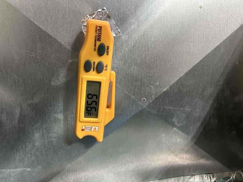 # HVAC Maintenance - Club Single

Performed comprehensive AC tune-up on four-year-old system with outdoor condensing unit and air handler both located in garage. Conducted routine preventive maintenance including system inspection, performance testing, and temperature verification. Supply air temperature measured at 53.5°F, confirming proper cooling operation. Thermostat verified in off mode with ambient temperature reading of 79°F. All components operating within normal parameters with no deficiencies noted. System maintenance completed per manufacturer specifications.