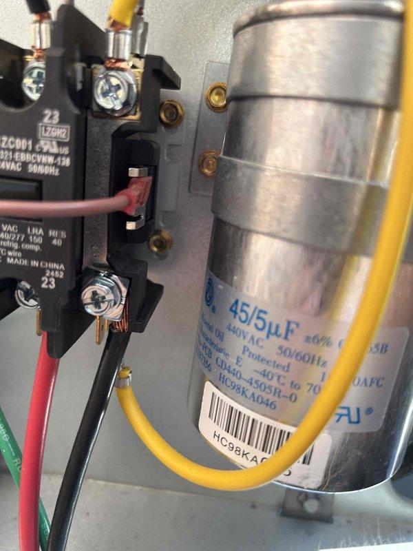 Completed annual Care Plan tune-up on basement gas furnace and air conditioning system with coil. Performed comprehensive system inspection including electrical testing of contactor and dual-run capacitor (45/5µF, 440VAC), verified proper amperage draws using clamp meter with readings within normal operating parameters. System operating efficiently with all components functioning as designed.
