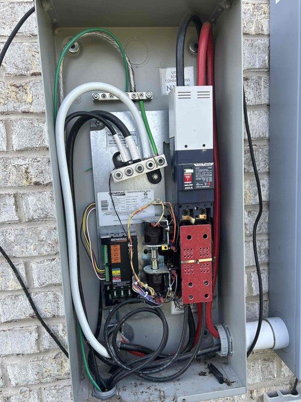 Responded to service call for Generac Guardian 24kW standby generator (Serial #3011459439) displaying error code 2800. Performed comprehensive diagnostic inspection of unit, accessing internal engine compartment and electrical components to identify fault condition. Completed standard generator maintenance protocol including visual inspection of all mechanical and electrical systems, verification of proper connections at transfer switch panel, and documentation of equipment condition with photographs per new customer setup requirements.