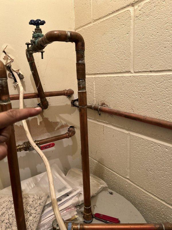 Completed comprehensive plumbing inspection as part of preventative service agreement (PSA). Evaluated copper supply line connections, shut-off valves, and fixture assemblies throughout the property, documenting existing conditions including visible patina and corrosion on older copper piping sections and under-sink plumbing components. All fixtures and connections were assessed for proper operation and potential maintenance needs.