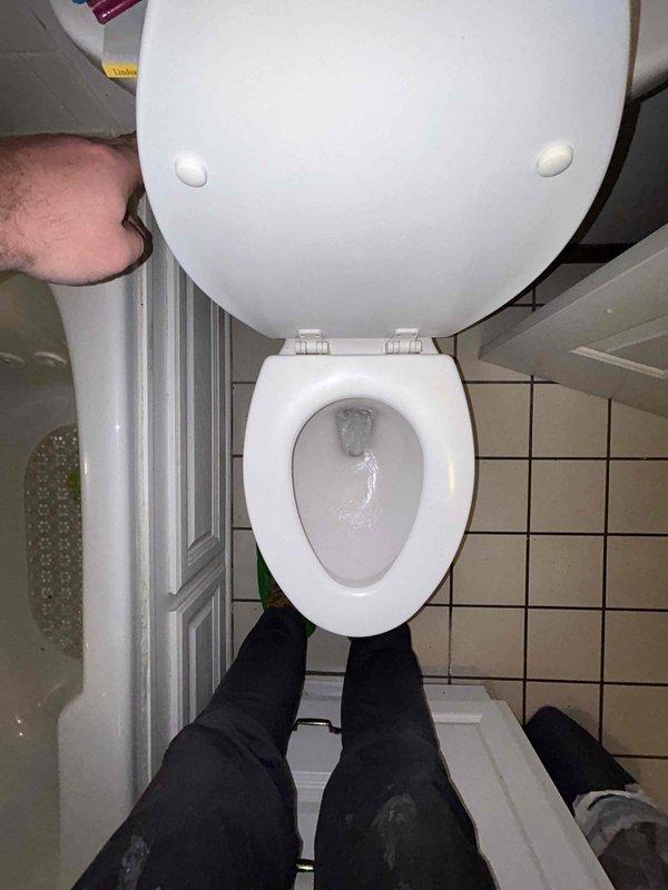 Completed complimentary plumbing inspection in coordination with HVAC service appointment. Performed visual inspection of bathroom fixtures including toilet and under-sink plumbing assembly, verifying proper installation of garbage disposal unit, P-trap configuration, water supply lines, and drain connections. All components found in satisfactory operating condition with no leaks or immediate concerns identified.
