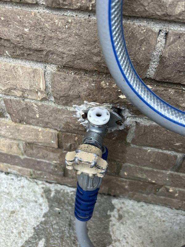 Responded to plumbing preventive service appointment for tanked water heater maintenance. Upon arrival, conducted visual inspection of water heater and associated plumbing components. Observed significant mineral buildup and crystalline deposits on drain valve assembly, indicating hard water conditions and extended service interval. The white chalky accumulation was present on the valve body and surrounding connections, consistent with calcium and magnesium precipitation.

Per service agreement specifications, no flush procedure was performed during this visit as indicated in the recurring maintenance schedule. Documented existing conditions through photographic evidence, capturing the mineral deposits on the drain valve mechanism and deteriorated sealant material at pipe connections. The flexible hose connection showed signs of aging with compromised sealing compound exhibiting flaking and crumbling texture around the junction points.

All observations recorded for maintenance history