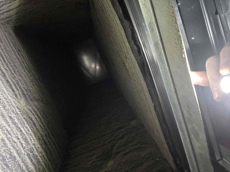 Responded to indoor air quality concerns regarding moisture intrusion and potential mold contamination in basement and living spaces. Performed comprehensive ductwork inspection of AC/GF and HP/AH systems located in attic and basement areas. Conducted visual examination of supply and return ductwork using camera equipment to identify any moisture accumulation, mold growth, or water damage within the ventilation system. Inspected floor registers and vent openings for signs of contamination and moisture patterns. Evaluated humidifier settings (currently set at #35) and assessed potential contribution to elevated humidity levels. Replaced 20x25x1 disposable filter and serviced washable filter per maintenance plan. Documented ductwork conditions with photographic evidence showing interior duct surfaces and register conditions. Initial inspection revealed no obvious HVAC-related water leaks within accessible ductwork; recommended further investigation by plumbing contractor to identify sour