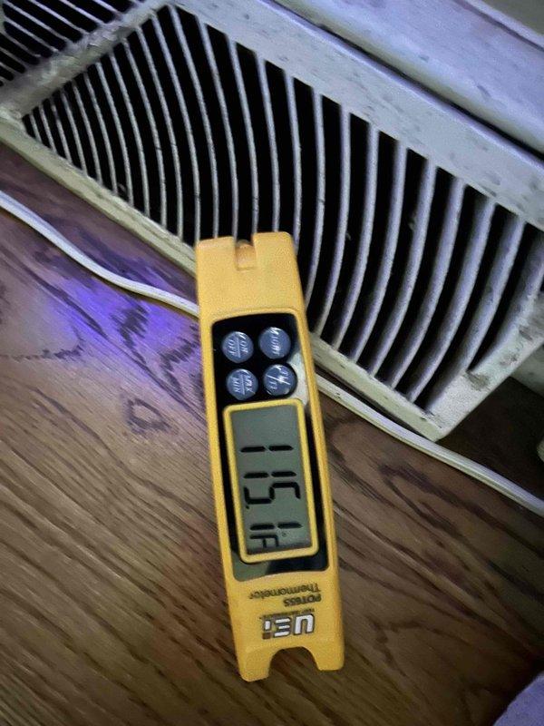 Completed annual Care Plan tune-up on gas furnace and air conditioning system located in crawlspace. Performed comprehensive system diagnostics including refrigerant pressure and temperature analysis, verifying superheat at 196°F and discharge temperature at 210.4°F. Measured supply air temperature at 15.5°F differential through floor register. All system parameters found within acceptable operating ranges, and equipment is functioning properly for continued seasonal operation.