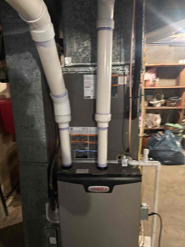 Completed residential HVAC installation of a Lennox 3-ton 17 SEER2 Merit Series two-stage air conditioning system (model ML17KC2-036-230) with matching Lennox 3-ton evaporator coil (model CK40CT-36C-71). Installed new line set connecting outdoor condenser unit to indoor evaporator coil, ran new electrical wiring utilizing existing 30-amp breaker to provide dedicated circuit for AC unit, and installed digital thermostat compatible with two-stage cooling operation. Removed and properly disposed of existing equipment, obtained all applicable permits, and completed installation in compliance with local building codes.