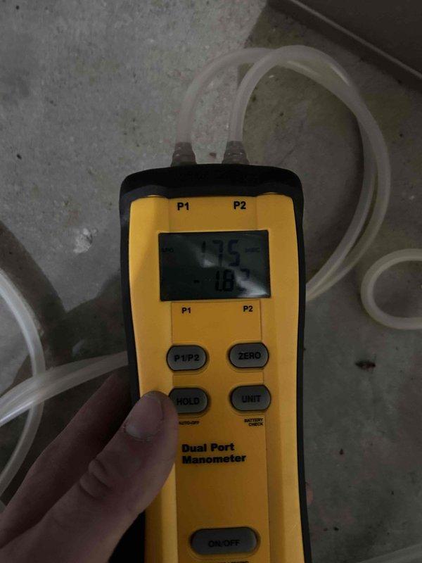 Completed comprehensive preventative maintenance tune-up on three HVAC systems including two AC/gas furnace combinations and one heat pump/air handler unit located in attic/garage, crawlspace, and bedroom. Performed full system diagnostics using digital manometer to measure static pressure and airflow readings, inspected heat exchanger assembly and burner components for proper operation and safety, checked gas valve connections and electrical wiring harnesses, verified all mechanical and safety controls functioning within manufacturer specifications, and replaced all three 16x25x1 air filters as part of the care plan service agreement.