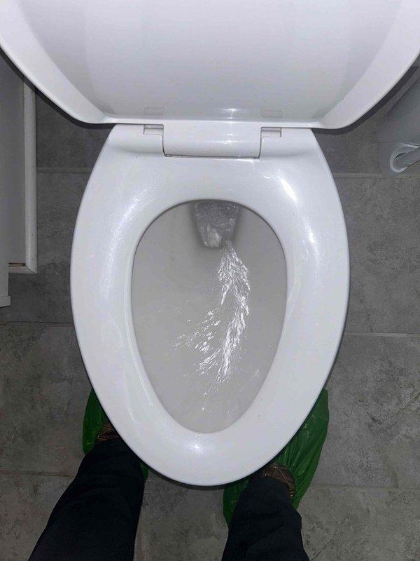 Completed comprehensive plumbing inspection in coordination with scheduled HVAC maintenance. Inspected kitchen plumbing fixtures including modern pull-down spray faucet and verified proper water flow and drainage at sink. Investigated reported issue of no hot water delivery to master bathroom; tested toilet flush mechanism and verified proper operation and water flow. Documented all fixtures with photographic evidence for maintenance records.