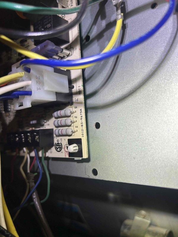 Responded to no heat call on 10+ year old furnace with recent control board replacement. Diagnosed incompatible control board installation from previous service that prevented heating operation while cooling remained functional. Referenced manufacturer wiring diagram for proper 12V-16 conversion specifications and verified correct terminal connections. Identified incorrect wiring configuration on replacement board affecting ignition sequence. Corrected control board wiring per OEM schematic, ensuring proper connections to ignitor circuit and flame sensor. Verified all low voltage connections, tested heating cycle operation, and confirmed system restored to proper function with ignition sequence operating as designed.