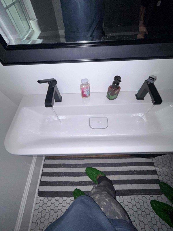 Completed routine plumbing inspection of bathroom fixtures, focusing on vanity area and sink operation. Tested faucet functionality, water flow, and drainage system; verified proper operation of wall-mounted fixtures and confirmed no visible leaks or concerns. All components found to be in good working order.
