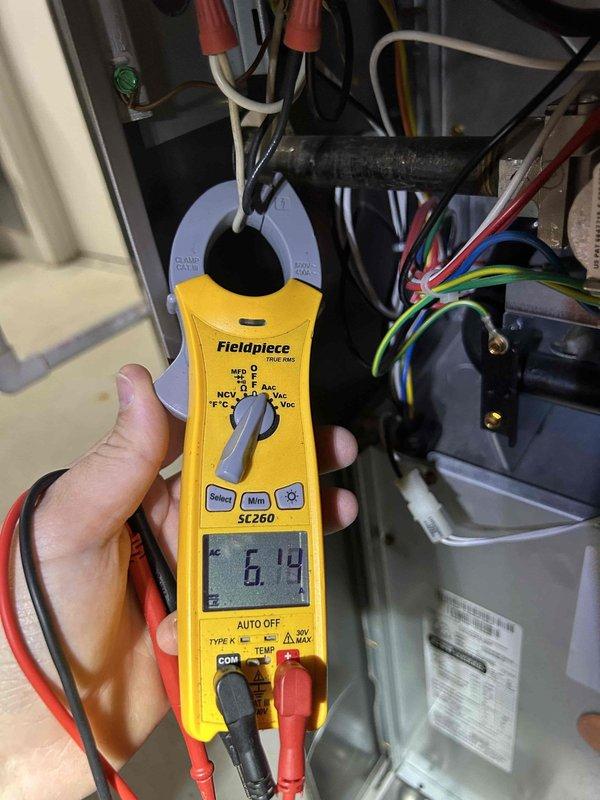 Completed fall maintenance tune-up on 6-year-old furnace located in basement. Performed comprehensive system inspection including electrical diagnostics with amp draw measurements, temperature differential testing across heat exchanger, and visual inspection of all components. Verified proper operation of blower motor, checked capacitor functionality, inspected wiring connections, and confirmed system readiness for heating season.