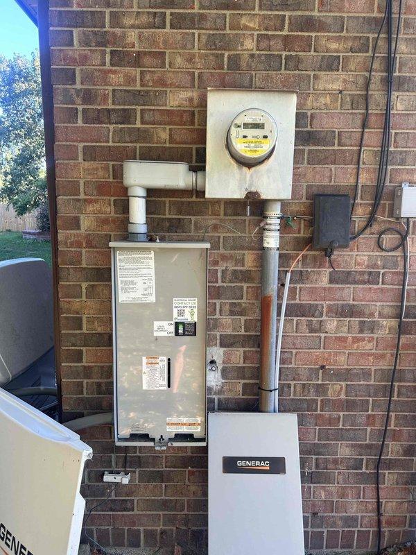 Completed electrical maintenance on Generac standby generator for new customer enrollment in preventive maintenance program. Performed comprehensive inspection of generator unit, internal engine components, electrical connections, and transfer switch system. Documented equipment condition with photographs, applied service identification stickers, and discussed remote monitoring capabilities with customer for enhanced system oversight.