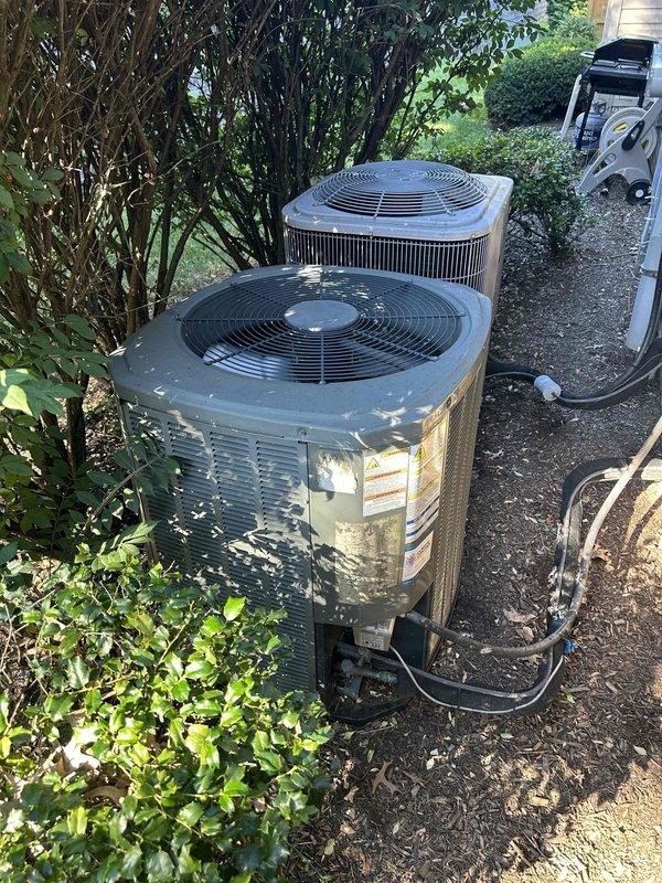 Completed routine HVAC maintenance on residential split system with heat pump and air handler located in attic. Performed comprehensive system inspection including measurement of operating parameters using digital diagnostic equipment. Verified proper airflow with existing 16x25x1 filter provided by homeowner. Inspected outdoor condenser units for proper operation, checked electrical connections, and documented system performance. All equipment operating within normal parameters at time of service.