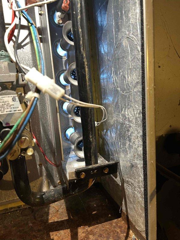 Performed comprehensive club maintenance tune-up on gas furnace and air conditioning system located in crawlspace. Completed full system inspection, installed customer-provided 20x25x1 air filter, and extended condensate drain line to exterior of home per plumbing requirements to ensure proper drainage and prevent water damage.
