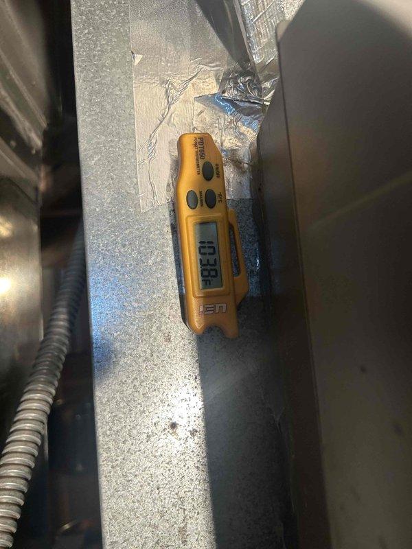 Completed routine HVAC maintenance inspection on geothermal system where customer supplies their own filter. Performed system diagnostics using digital measurement tools and pressure gauges to verify refrigerant pressures and overall system performance, confirming all readings were within normal operating parameters.