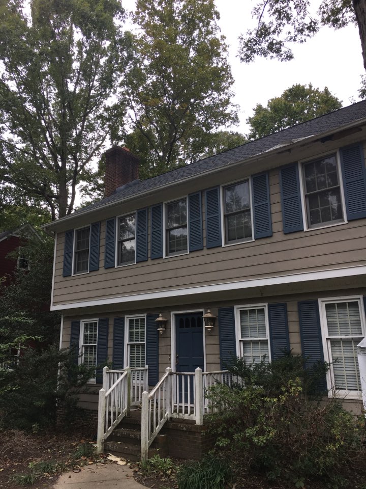 Just beginning. What us transform this Taupe color house into a new, vibrant Blue with James Hardie siding. Deep Ocean HardiePlank is new to the HardiePlank ColorPlus pallet. 