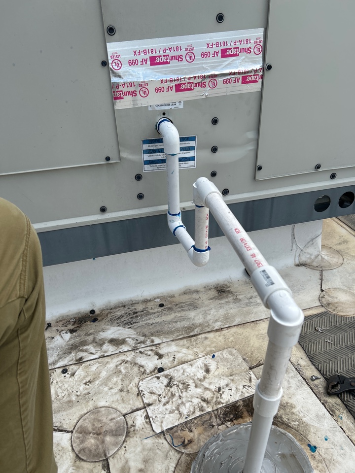 Changed out drain pan and added a ptrap.