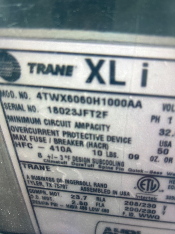 Servicing a Trane system for a family in Euless