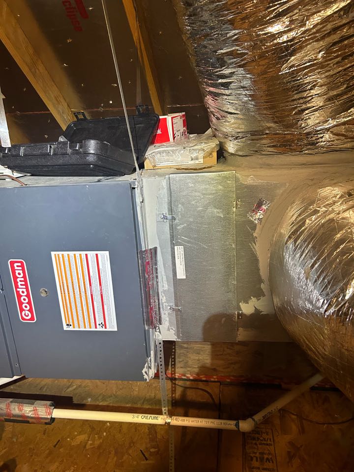 AC service on Goodman system in De Soto, Texas