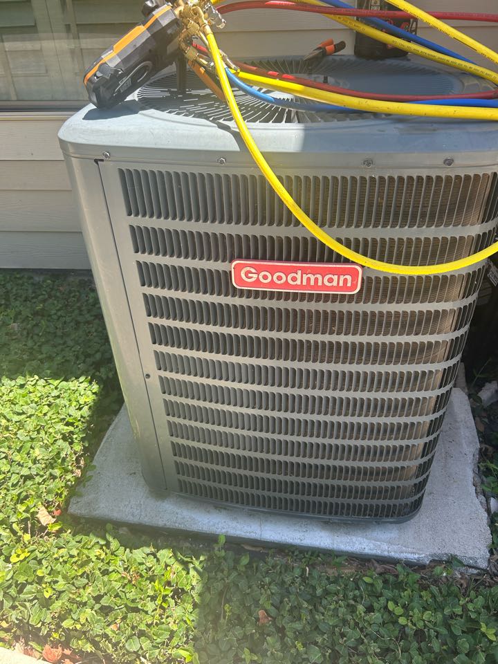 AC service on Goodman system in Fort Worth, Texas