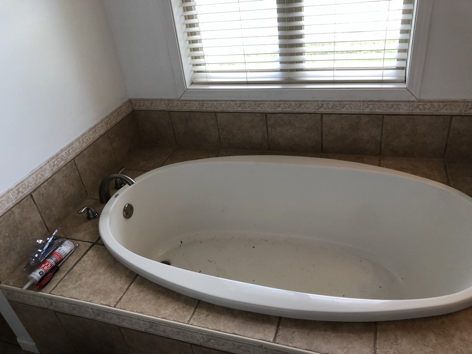 Installed Roman tub and faucet. 