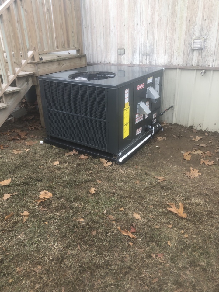 Installed gas package unit