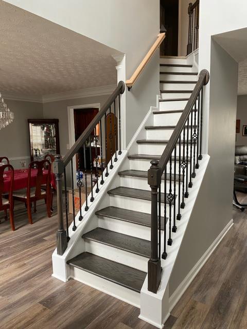 We redid the stairs at this home in Conley, GA.