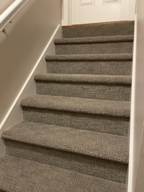 Installed new carpet on stairs in Roswell, GA.