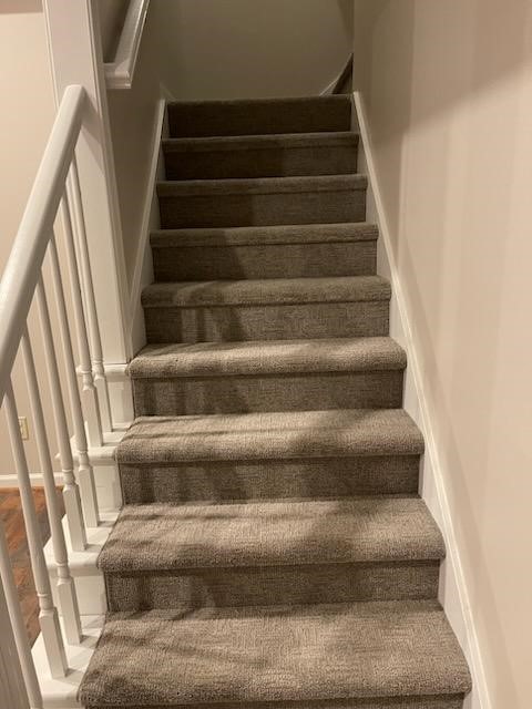 Installed new carpet on stairs in Roswell, GA.