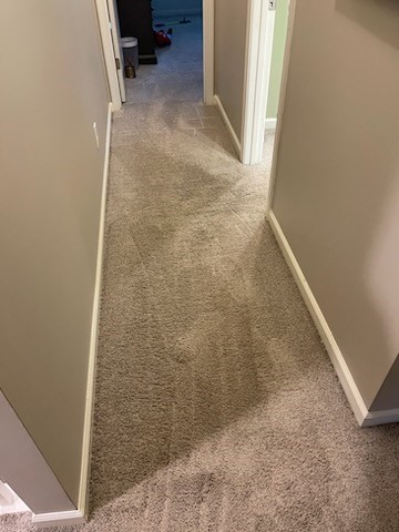 Restretched carpet at this home in Roswell, GA. 
