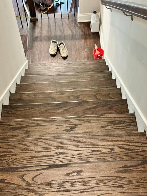 We sanded and stained the stairs at this home in Mableton, GA.