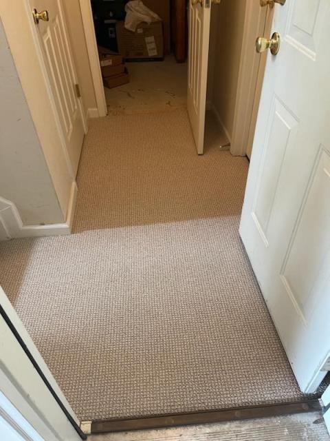 Installing new carpet at this home in Powder Springs, GA.