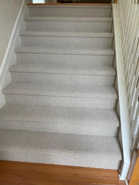 Installing new carpet at this home in Powder Springs, GA.