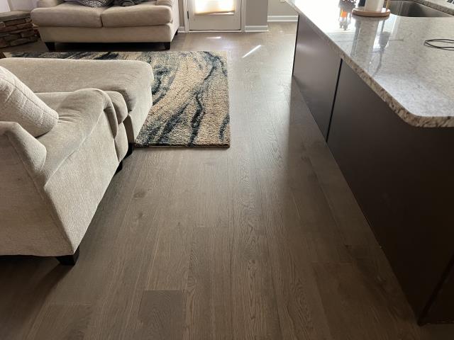 Installation of prefinished hardwood flooring in Bremen, GA