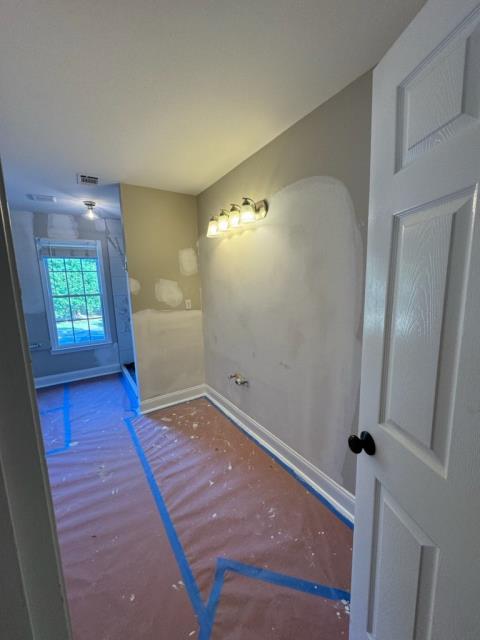 Light sheetrock repair and painting to begin to close out these two bathroom remodels, in Acworth, GA. Light sheetrock repair and painting to begin to close out these two bathroom remodels, in Acworth, GA.