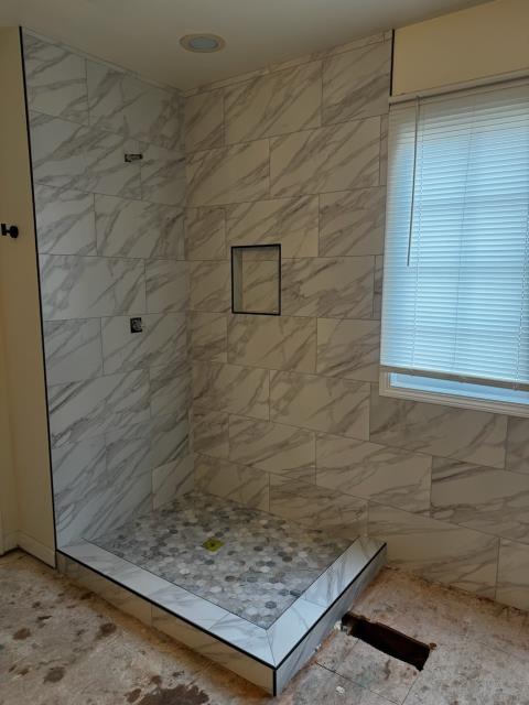 Finished this tile install for this primary bath remodel in Fairburn, GA. 
