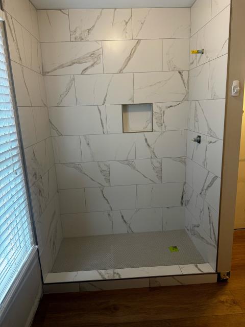 Installed 2 tile showers in bathrooms at a home in Acworth, GA. Installed 2 tile showers in bathrooms at a home in Acworth, GA.