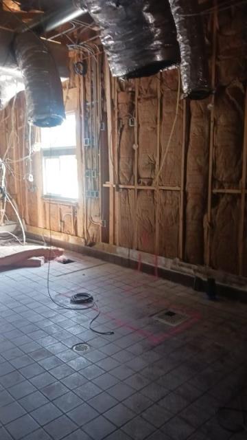 Doing a tile demo on a commercial job in Lawrenceville, GA.