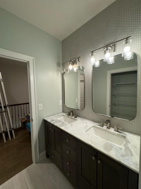 Vanity wall tile install, at this home in Mableton, GA. 