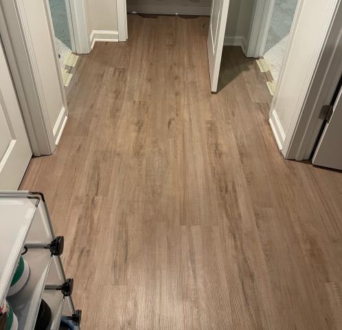 Installed LVP and carpet in several rooms, at this home in Dallas, GA. 