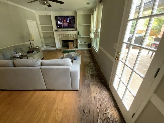 Replacing water damaged flooring in Fayetville, GA.